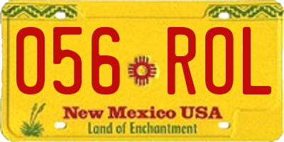 NM license plate 056ROL