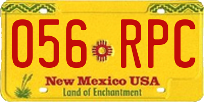 NM license plate 056RPC