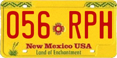 NM license plate 056RPH