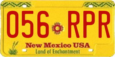 NM license plate 056RPR