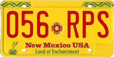 NM license plate 056RPS