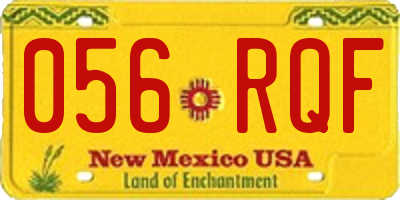 NM license plate 056RQF