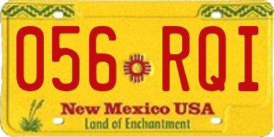 NM license plate 056RQI