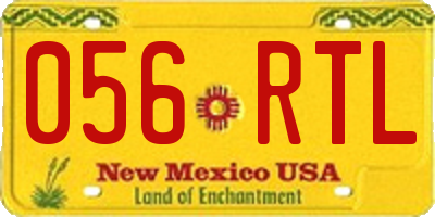 NM license plate 056RTL