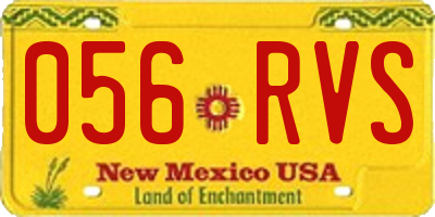 NM license plate 056RVS