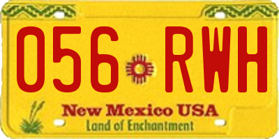 NM license plate 056RWH
