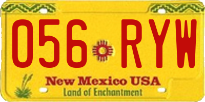 NM license plate 056RYW