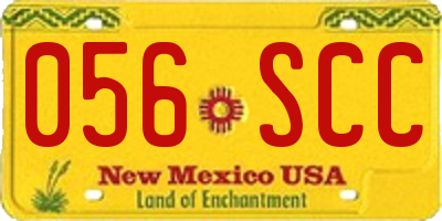 NM license plate 056SCC