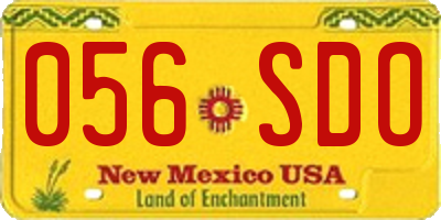 NM license plate 056SDO