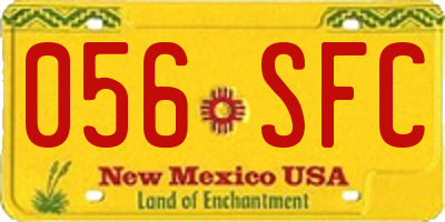 NM license plate 056SFC