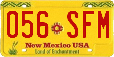NM license plate 056SFM