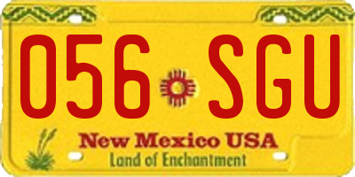 NM license plate 056SGU