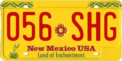 NM license plate 056SHG