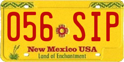 NM license plate 056SIP