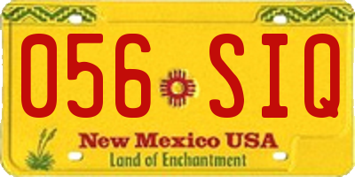 NM license plate 056SIQ