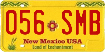 NM license plate 056SMB