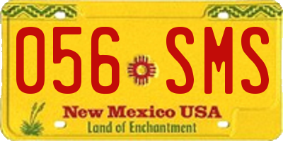NM license plate 056SMS