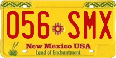 NM license plate 056SMX