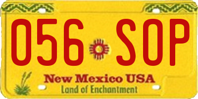 NM license plate 056SOP
