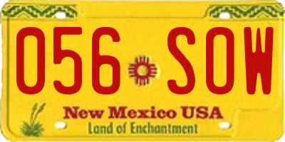 NM license plate 056SOW