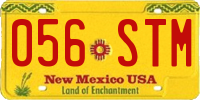 NM license plate 056STM