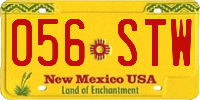 NM license plate 056STW