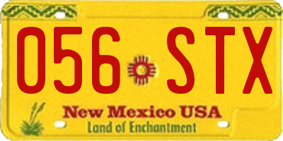 NM license plate 056STX