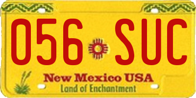 NM license plate 056SUC