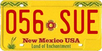 NM license plate 056SUE