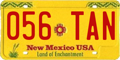NM license plate 056TAN