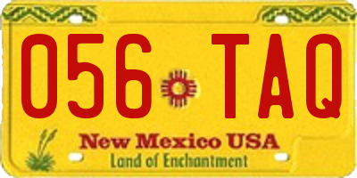 NM license plate 056TAQ