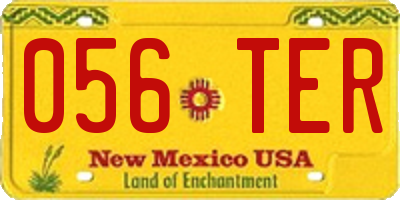 NM license plate 056TER