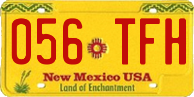 NM license plate 056TFH