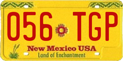 NM license plate 056TGP