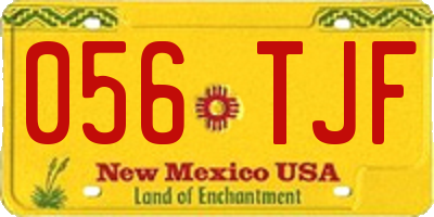 NM license plate 056TJF