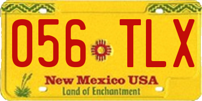 NM license plate 056TLX