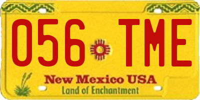 NM license plate 056TME
