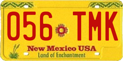 NM license plate 056TMK