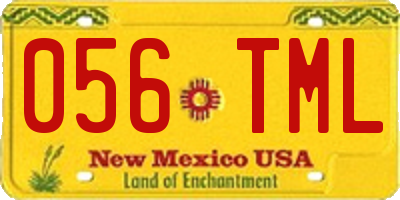 NM license plate 056TML