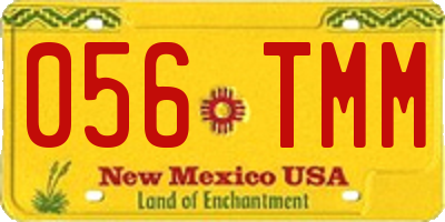 NM license plate 056TMM