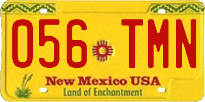 NM license plate 056TMN
