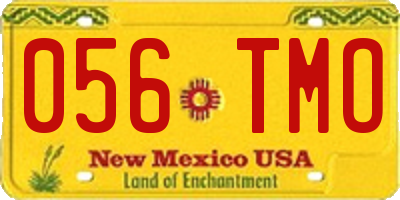 NM license plate 056TMO
