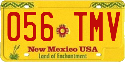 NM license plate 056TMV