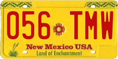 NM license plate 056TMW