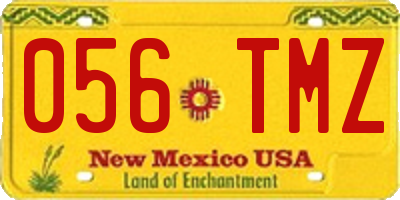 NM license plate 056TMZ