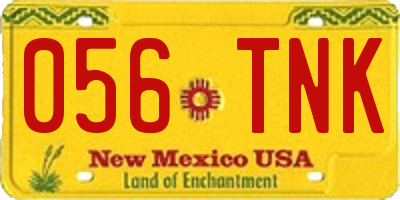 NM license plate 056TNK