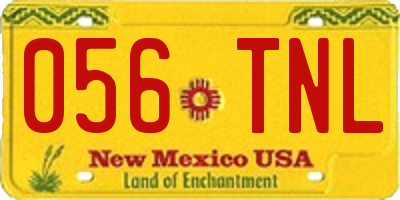 NM license plate 056TNL