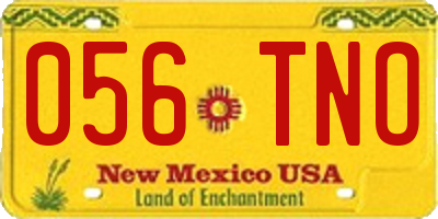 NM license plate 056TNO