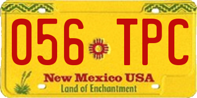 NM license plate 056TPC