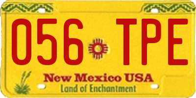 NM license plate 056TPE